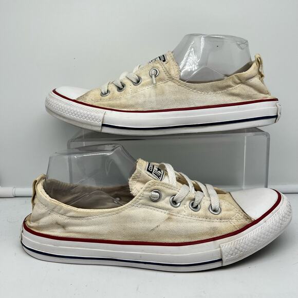 Converse Shoes Womens 10 Shoreline Chuck Low Off White Drop Heel - Picture 2 of 8